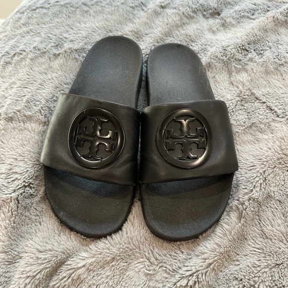 Tory burch lina slide black size 8 discount